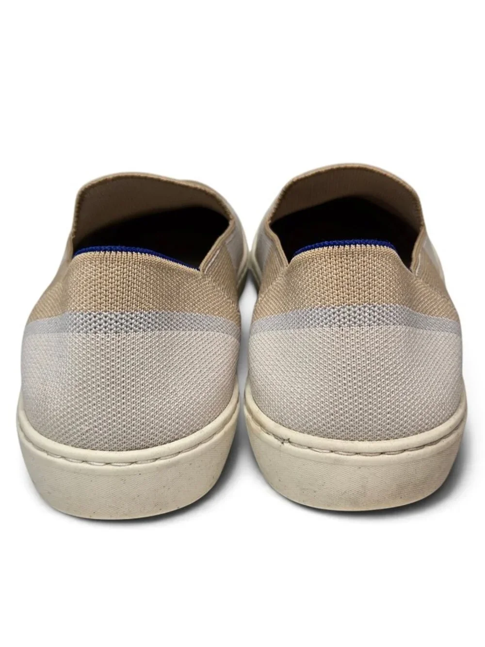 Rothy's The Birch Stripe Slip On Loafer Womens Neutral Canvas Retired Style 13